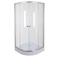 Душова кабіна PLAIN-SC-01-TR/90x90x185/без піддону/прозоре скло 4мм/CHROME (MI6899)